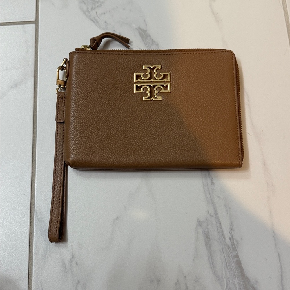 Tory Burch Brown Leather Clutch - Picture 2 of 6